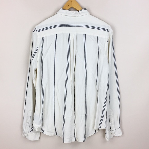 Sanctuary Tailored Boyfriend Shirt Striped NWT - Picture 3 of 8